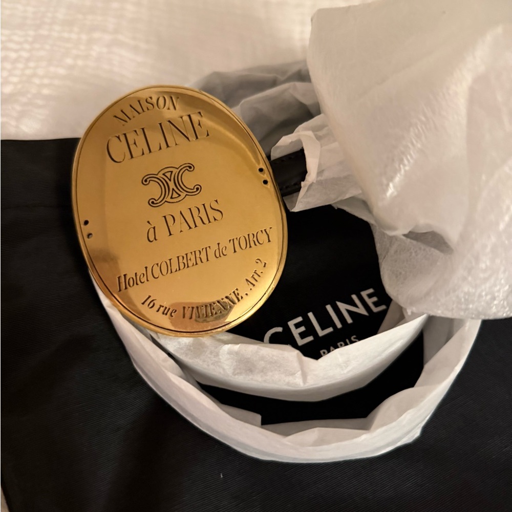 Celine Teen Belt with Gold Belt Buckle - Picture 6 of 13